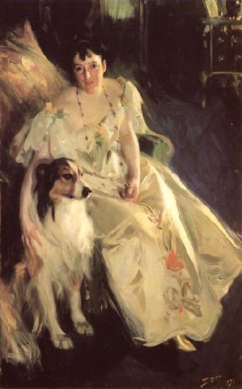 Anders Zorn Portrait of Mrs Bacon Germany oil painting art
